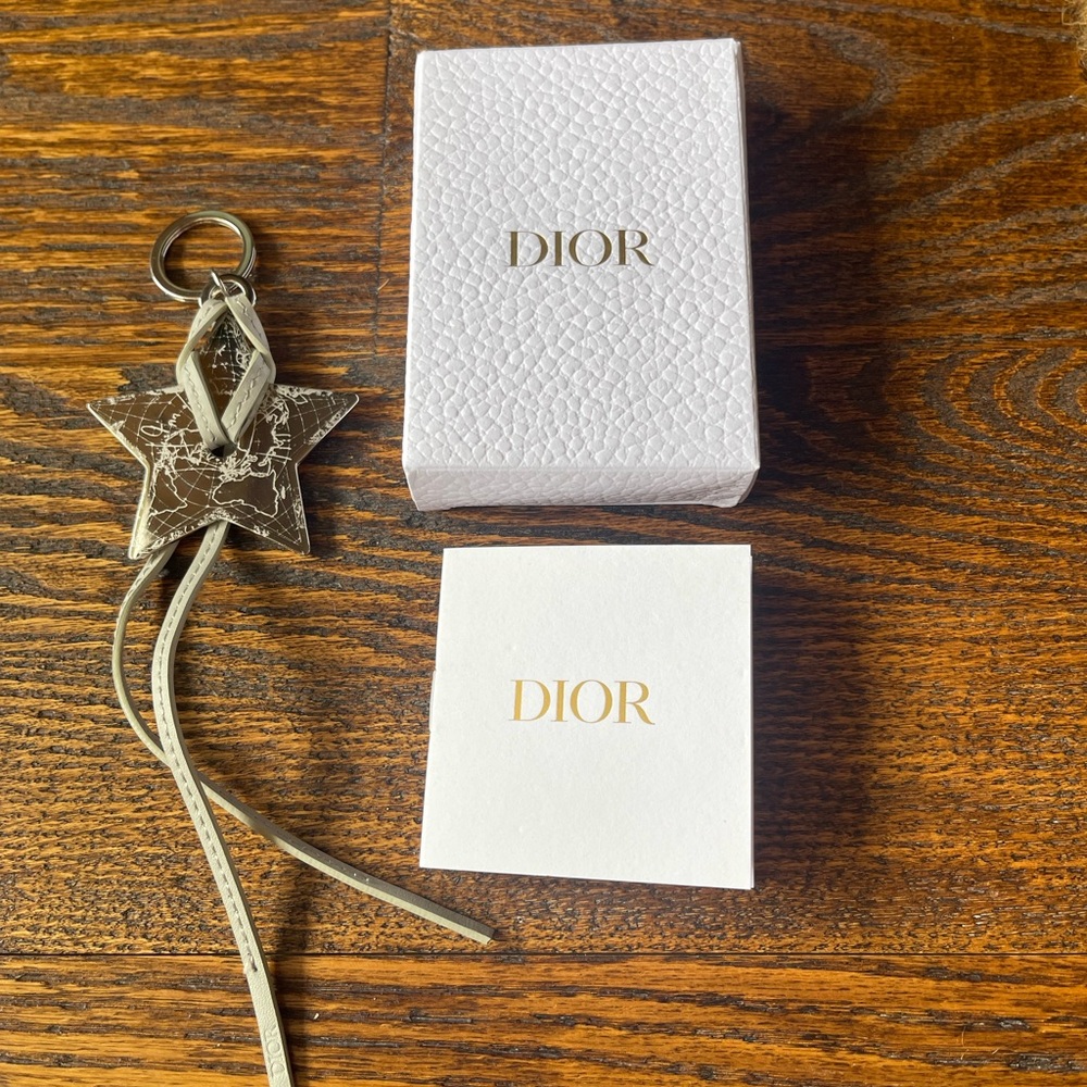 Dior Silver Star Keychain/purse Charm with Box